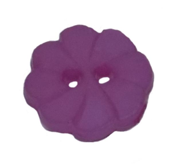 Kids button as a flower in purple 12 mm 0,47 inch